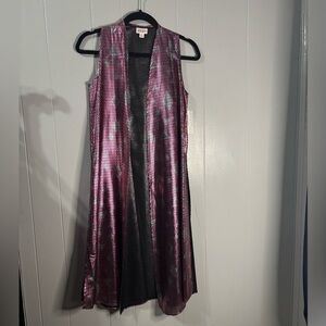 Elegant Pink/Silver Sleeveless Shall/Throw Over‎